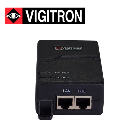 Inyector PoE Midspan 1 puerto 30W compatible con 802.3af/at VIGITRON VI2201