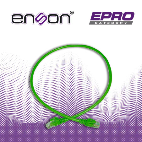 PATCHCORD UTP ENSON P6006E CAT6 60CM VERDE SERIE EPRO 100-II 100 POR CIENTO COBRE PARA MEJOR IDENTIFICACION DE SOLUCIONES EN RAC