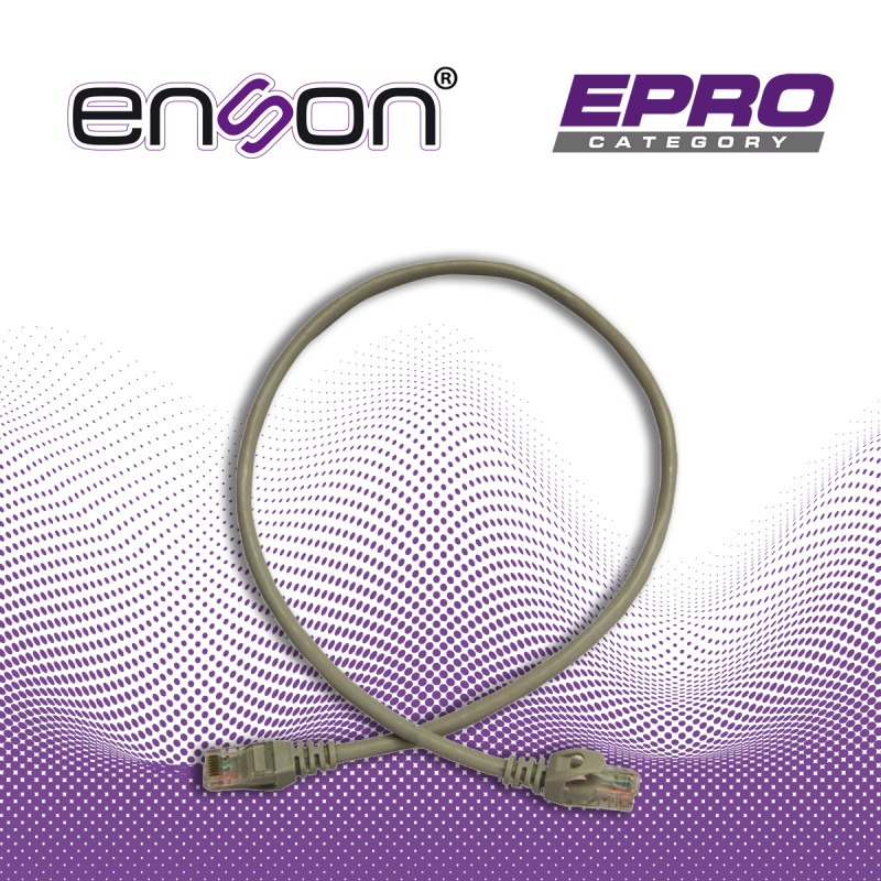 PATCHCORD UTP ENSON P6006G CAT6 60CM GRIS SERIE EPRO 100-II 100 POR CIENTO COBRE PARA MEJOR IDENTIFICACION DE SOLUCIONES EN RACK