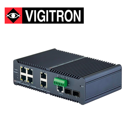 Switch PoE industrial administrable L2 Industrial Administrable L2 PoE hasta 90W por puerto VIGITRON VI30208U