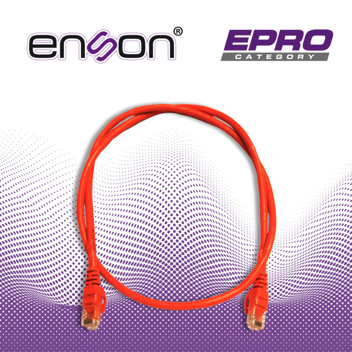 PATCHCORD UTP ENSON P6009O CAT6 90CM NARANJA SERIE EPRO 100-II 100 POR CIENTO COBRE PARA MEJOR IDENTIFICACION DE SOLUCIONES EN R
