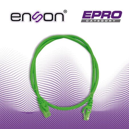 PATCHCORD UTP ENSON P6009E CAT6 90CM VERDE SERIE EPRO 100-II 100 POR CIENTO COBRE PARA MEJOR IDENTIFICACION DE SOLUCIONES EN RAC