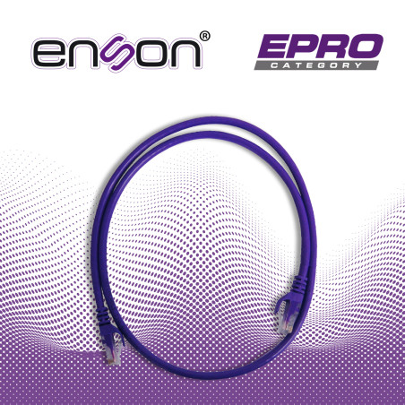 PATCHCORD UTP ENSON P6009P CAT6 90CM MORADO SERIE EPRO 100-II 100 POR CIENTO COBRE PARA MEJOR IDENTIFICACION DE SOLUCIONES EN RA