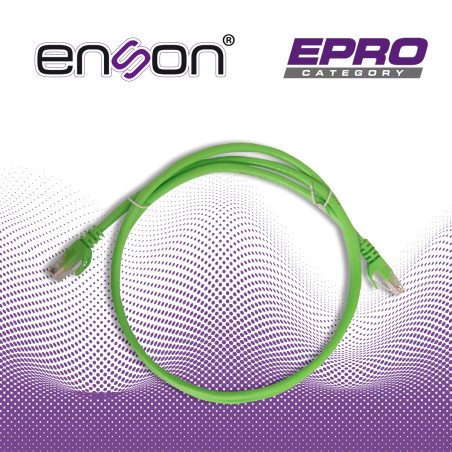 PATCHCORD UTP ENSON P6012E CAT6 120CM VERDE SERIE EPRO 100-II 100 POR CIENTO COBRE PARA MEJOR IDENTIFICACION DE SOLUCIONES EN RA