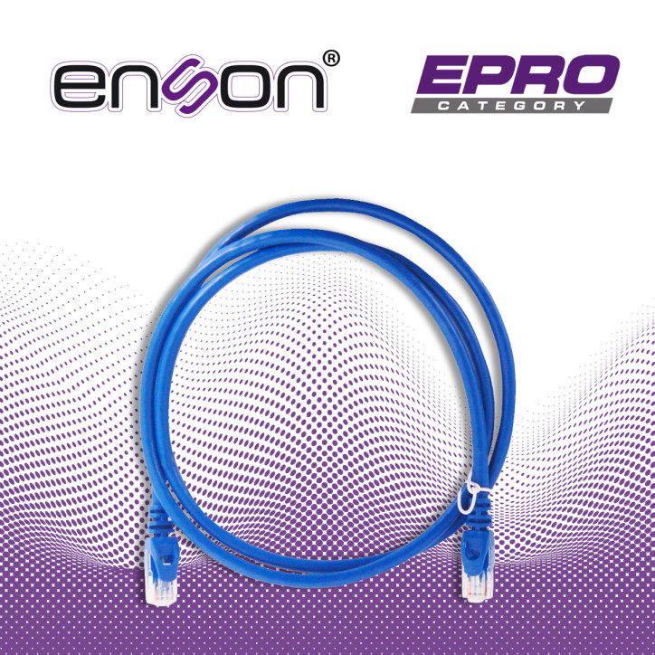 Patch cord UTP CAT6 Categoría 6 4 pares sólido 24 AWG Esquema T568B ENSON P6012L Patch cord UTP CAT6 Categoría 6 4 pares sólido 24 AWG Esquema T568B ENSON P6012L