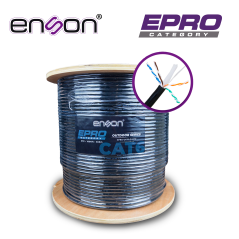 CABLE FTP CAT6 ENSON EPRO-CAT6-OUFTP FORRO PE BLINDADO 4 PARES CALIBRE 23 AWG 100% COBRE USO EXTERIOR BOBINA 1000 PIES 305 METRO