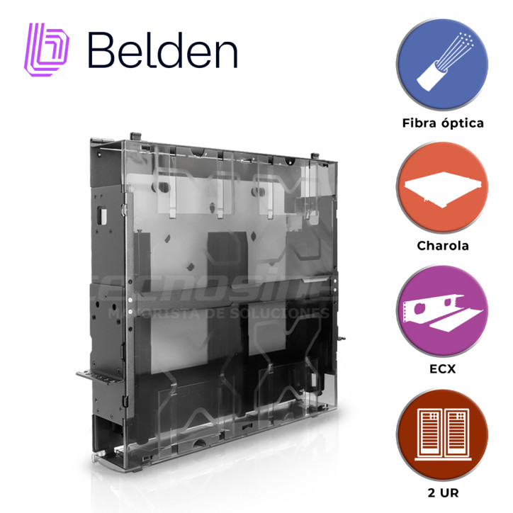 Panel de conexión 19 " de ancho Uso Interior Capacidad para 4 cassettes ECX BELDEN ECX-02U Panel de conexión 19 " de ancho Uso Interior Capacidad para 4 cassettes ECX BELDEN ECX-02U