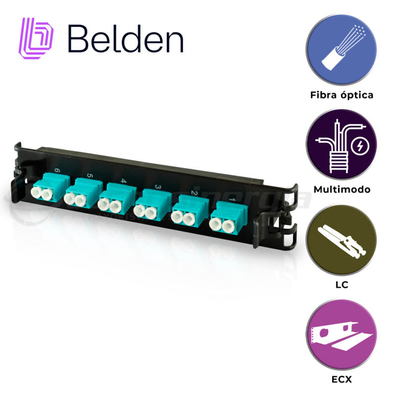 Cassette fibra óptica multimodo OM3 LC Duplex 6 PUERTOS FF3X06LD