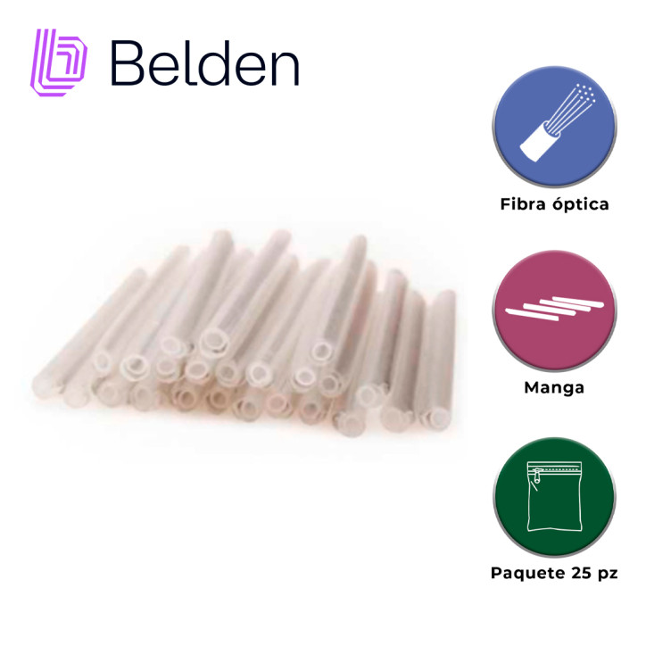 Manga de empalme para fibra óptica Diámetro 2.5 mm Largo 60 mm Protector 900 micras BELDEN FXFUHS900AB25 Manga de empalme para fibra óptica Diámetro 2.5 mm Largo 60 mm Protector 900 micras BELDEN FXFUHS900AB25