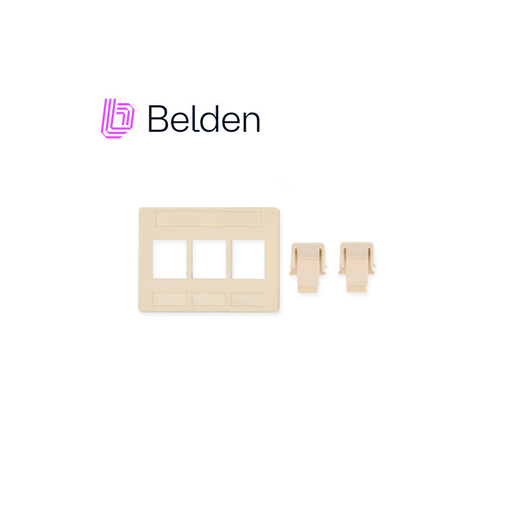 Adaptador modular KeyConnect 3 puertos uso interior plástico UL94V-0 BELDEN AX102291 Adaptador modular KeyConnect 3 puertos uso interior plástico UL94V-0 BELDEN AX102291