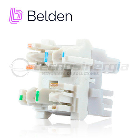 Bloque de conexión 4 pares Cat6A IDC BELDEN AX104139 gris