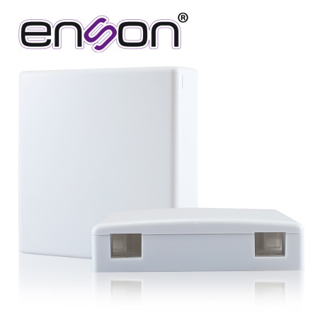 Caja terminal fibra óptica ENSON ENS-FOTB para dos acopladores SC LC