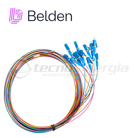 Kit pigtail fibra monomodo 12 fibras LC BELDEN FTSLC900PR12