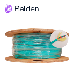 FIBRA OPTICA INTERIOR MULTIMODO BELDEN FI3D012R9 12HILOS OM3 1640FT 500 MTS COLOR AQUA EN CARRETE - DISPONIBLE EN CARRETE DE 164