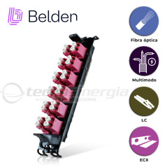 Frame ECX Belden FF4X12LD 12 puertos 24 fibras LC dúplex OM4