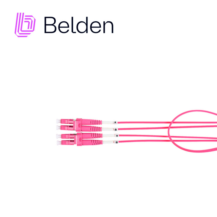 Jumper de fibra óptica duplex LC-LC OM4 6 metros Duplex LC-LC OM4 50 micras 50/125 mic 6 metros BELDEN FP4LDLD006M