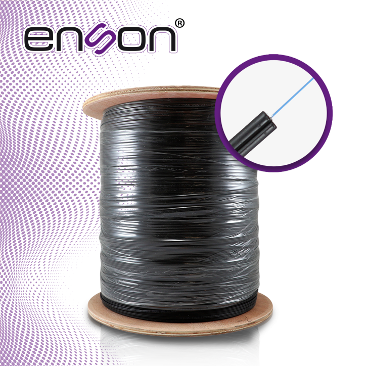 Cable de fibra óptica drop monomodo drop monomodo 1 hilo 9/125 MICRAS ENSON ENS-DF1COS2 Cable de fibra óptica drop monomodo drop monomodo 1 hilo 9/125 MICRAS ENSON ENS-DF1COS2