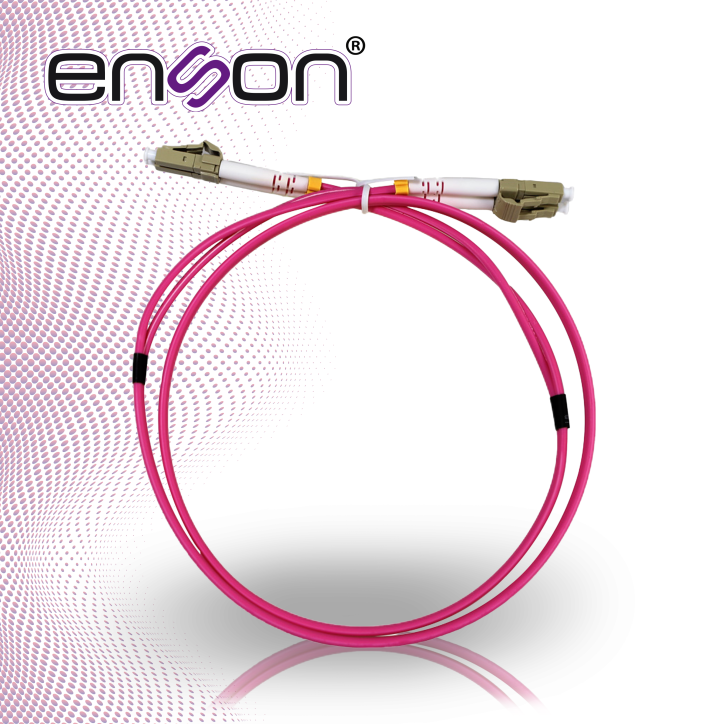 Jumper fibra multimodo OM4 LC duplex 90 cm ENSON ENS-JUMP090MM4