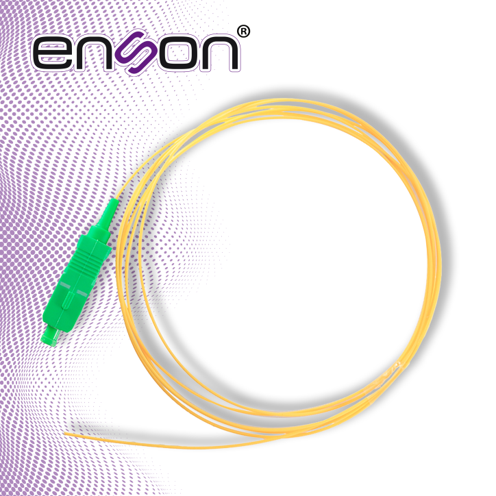 Pigtail de fibra óptica monomodo conector SC APC monomodo longitud 1.5 metros ENSON ENS-PIGTAILSC Pigtail de fibra óptica monomodo conector SC APC monomodo longitud 1.5 metros ENSON ENS-PIGTAILSC