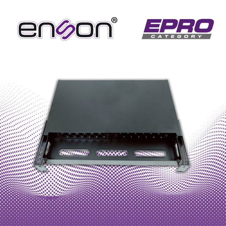 CAJA DE DISTRIBUIDOR DE FIBRA OPTICA ENSON ENS-MDF8003 PARA DOS MODULOS COMPATIBLE CON MINI PANEL ENS-PA6LCMM Y ENS-PA12LCMM