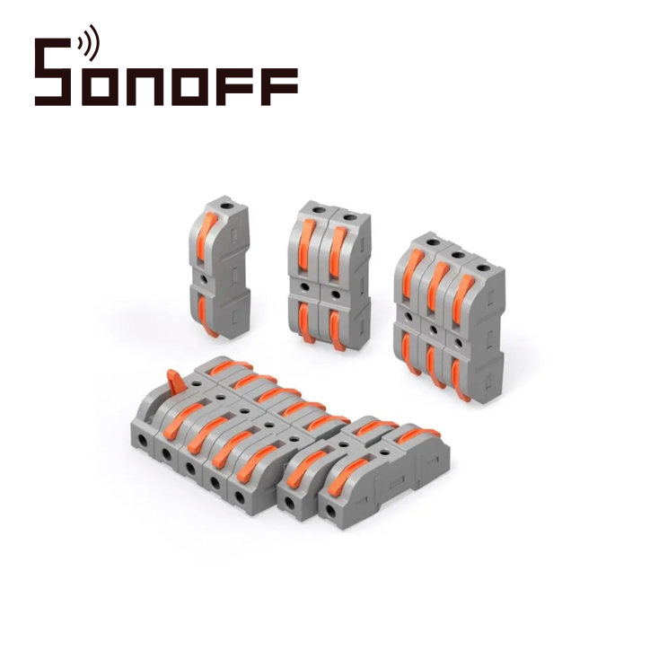 Conectores de empalme rápido juego de 34 conectores compatible con AWG20-12 conexión tipo palanca SONOFF D1-1