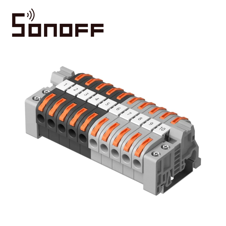 Kit de conectores de empalme para riel DIN montaje en riel DIN 35 mm push-in sin tornillos soporta 250V y 32A SONOFF 211