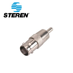 Adaptador STEREN 200-170 hembra BNC a macho RCA