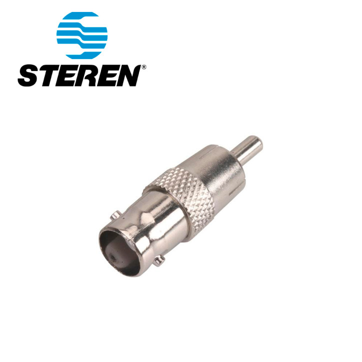 Adaptador BNC hembra a RCA macho conector hembra BNC conector macho RCA para video CVBS STEREN 200-170