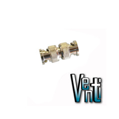 Adaptador cople BNC a BNC para cable RG59 metálico