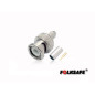 CONECTOR PARA CRIMPEAR BC59 FOLKSAFE BNC MACHO(CONECTOR, PIN DE COBRE Y ANILLO) PARA CRIMPEAR EN CABLE COAXIAL RG59, MEDIDAS DEL