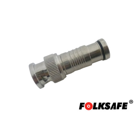 CONECTOR FOLKSAFE RG59 COMPRESION BNC MACHO, DISEÑADO PARA RAPIDA CONEXION, REQUIERE PINZA PARA COMPRESION CBAH1ALT01, UTILIZAR 