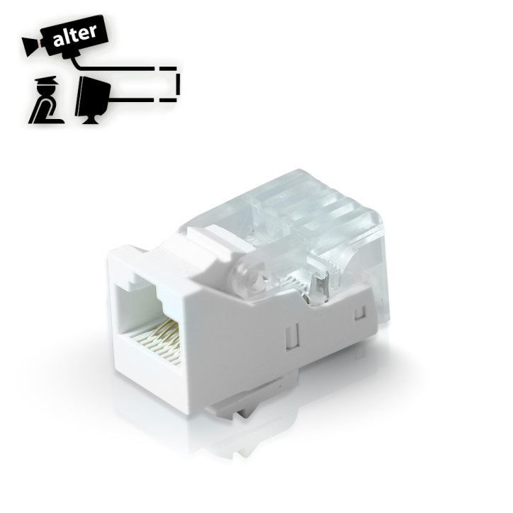 Conector Jack RJ45 Cat5E Cat5E armado sin herramienta 8 pines ALTER JACK RJ45 S/PNZAS