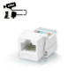 CONECTOR JACK RJ-45 / CAT 5E / COLOR BLANCO / TIPO KEYCONNECT / ARMADO SIN PINZAS.