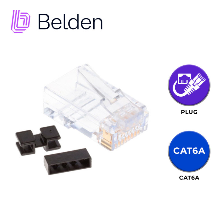 Conector Plug RJ45 UTP Cat6/Cat6A Cat6/Cat6A UTP Transparente BELDEN CAPFCU-B25 Conector Plug RJ45 UTP Cat6/Cat6A Cat6/Cat6A UTP Transparente BELDEN CAPFCU-B25