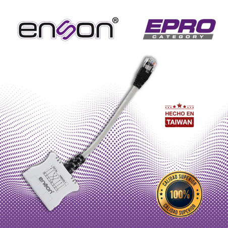 MODULO DUPLEXOR PASIVO ENSON EPRO-T2 SOPORTA POE TRABAJA EN PAR IDEAL PARA ENVIAR DOS NODOS DE RED A TRAVES DE UN SOL0O CABLE UT