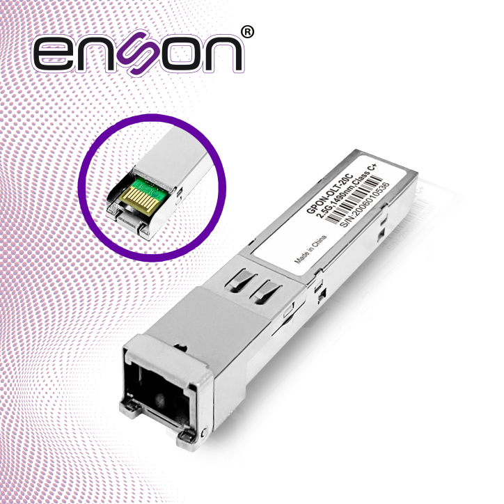 Transceptor SFP GPON lado OLT GPON OLT SFP 2 5 Gbps ENSON ENS-SFPSM/GPON-OLT-20C+ Transceptor SFP GPON lado OLT GPON OLT SFP 2 5 Gbps ENSON ENS-SFPSM/GPON-OLT-20C+