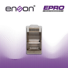 CONECTOR PLUG SRJ45 BLINDADO CAT6 ENSON ENS-SRJ45-CAT6 PARA CABLE UTP BLINDADO PONCHADO TRADICIONAL