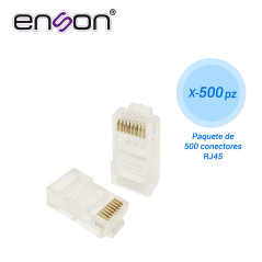 Paquete 500 conectores RJ45 ENSON para UTP Cat5E