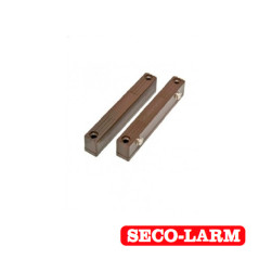 CONTACTO MAGNETICO DE USO RUDO SECOLARM SM-216/BR / COLOR MARRON/ SEPARACION DE CONTACTO DE 7 CM/ SALIDA DE ALARMA N.C./ MONTAJE