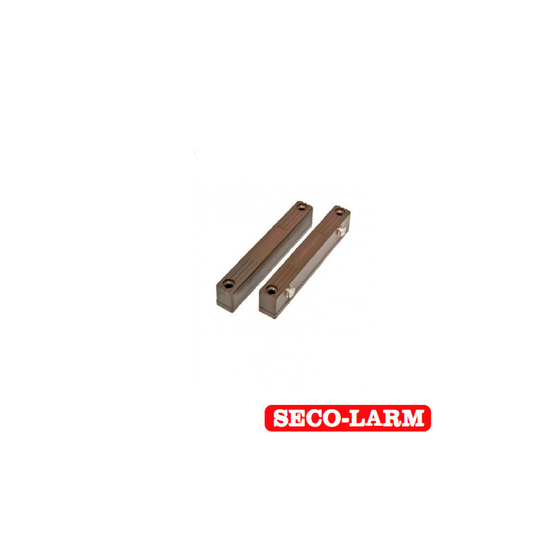 CONTACTO MAGNETICO DE USO RUDO SECOLARM SM-216/BR / COLOR MARRON/ SEPARACION DE CONTACTO DE 7 CM/ SALIDA DE ALARMA N.C./ MONTAJE