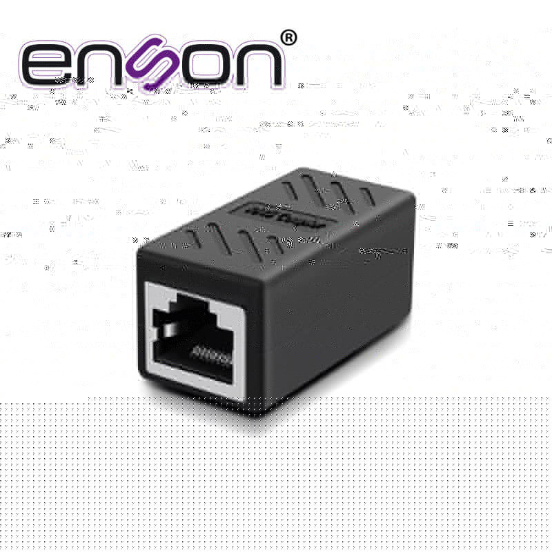 COPLE RJ45 ENSON ENS-COP6R HEMBRA- HEMBRA RJ45 IDEAL PARA UNIR DOS SEGMENTOS DE CABLE UTP YA TERMINADO