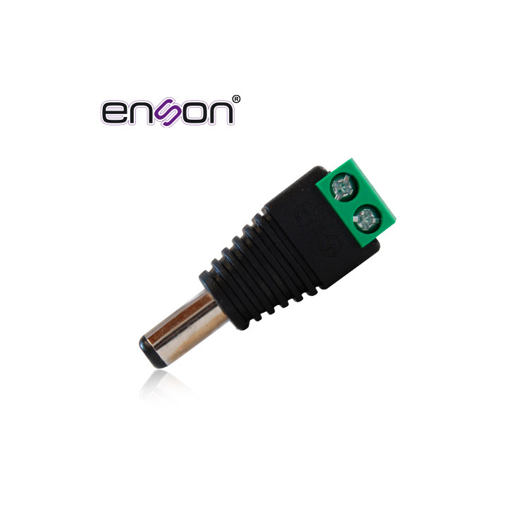Conector de corriente DC para CCTV conector 2.1 mm polarizado bloque para atornillar ENSON ENS-MC01 MACHO Conector de corriente DC para CCTV conector 2.1 mm polarizado bloque para atornillar ENSON ENS-MC01 MACHO