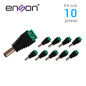 KIT 10 CONECTORES DE CORRIENTE MACHO 10x ENS-MC01 ENSON, TIPO JACK 3.5 MM PARA ALIMENTAR CAMARAS CCTV O REALIZAR EMPALME DE CABL