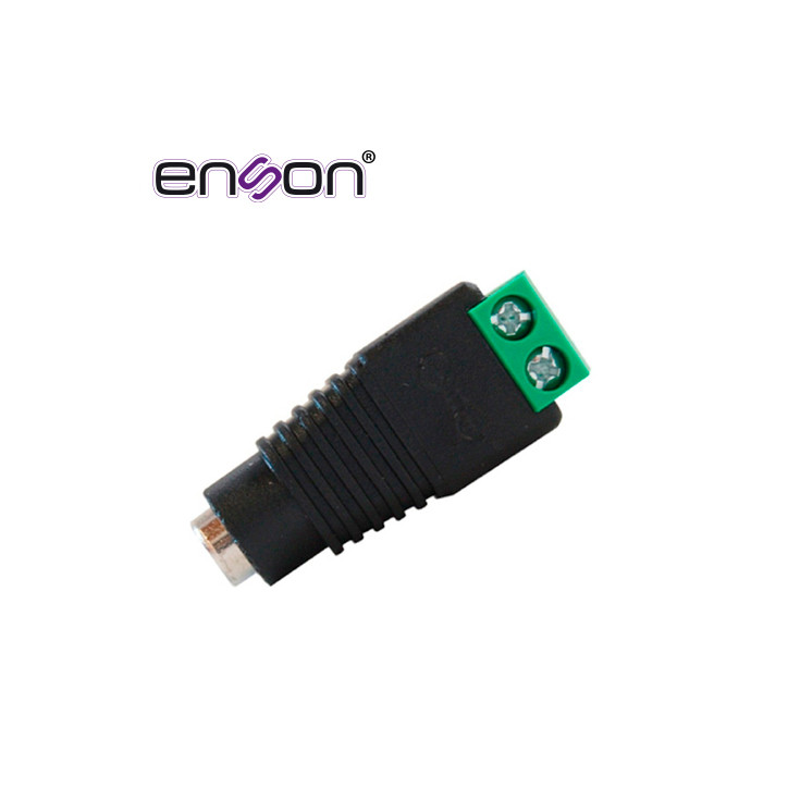 Conector de corriente DC hembra Jack 2.1 mm Jack 2.1 mm Polarizado Aislante termo-plástico ENSON ENS-FC01