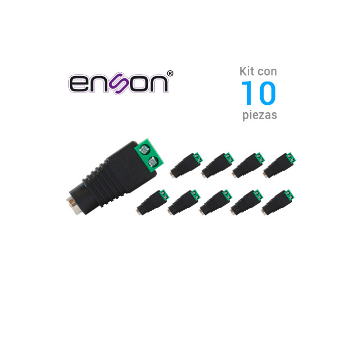 Conector de corriente hembra tipo jack 3.5 mm bloque polarizado medidas 2.1 x 5.5 mm ENSON 10x ENS-FC01 HEMBRA Conector de corriente hembra tipo jack 3.5 mm bloque polarizado medidas 2.1 x 5.5 mm ENSON 10x ENS-FC01 HEMBRA