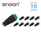 KIT 10 CONECTORES DE CORRIENTE HEMBRA 10x ENS-FC01 HEMBRA ENSON, TIPO JACK 3.5 MM PARA ALIMENTAR CAMARAS CCTV O REALIZAR EMPALME
