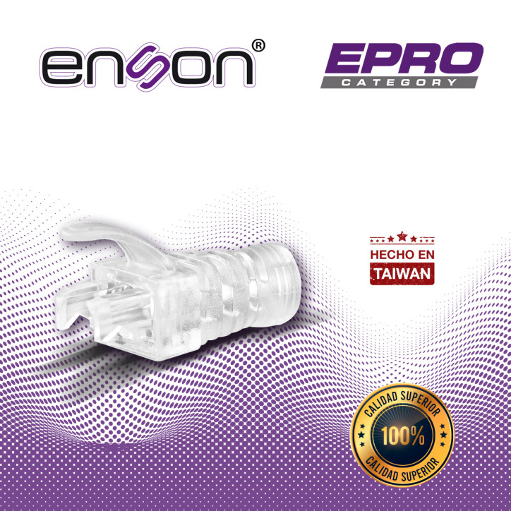 BOTA PARA CABLE UTP ENSON EPRO-BOOT-CL TRANSPARENTE IDEAL PARA EL TERMINADO Y CUIDADO DEL REMATADO, COMPATIBLE CON CAT5E/6/6A Y 
