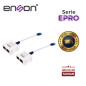 ENSON KIT 2x EPRO-T2 Duplexores Transmisión 2 Nodos por Cable Soporta POE - Plástico ABS - CAT6 CAT5E - 115x70mm