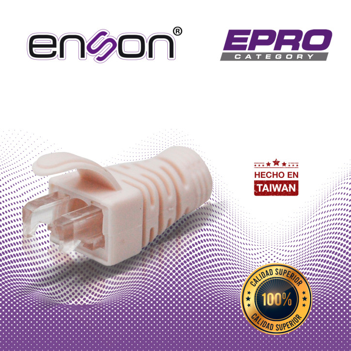 Bota / cubierta protectora para conector RJ45 para conector RJ45 compatible con CAT5E/6/6A color blanco ENSON EPRO-BOOT-WH