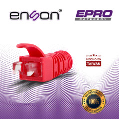 BOTA PARA CABLE UTP ENSON EPRO-BOOT-RD COLOR ROJO IDEAL PARA EL TERMINADO Y CUIDADO DEL REMATADO, COMPATIBLE CON CAT5E/6/6A Y CO